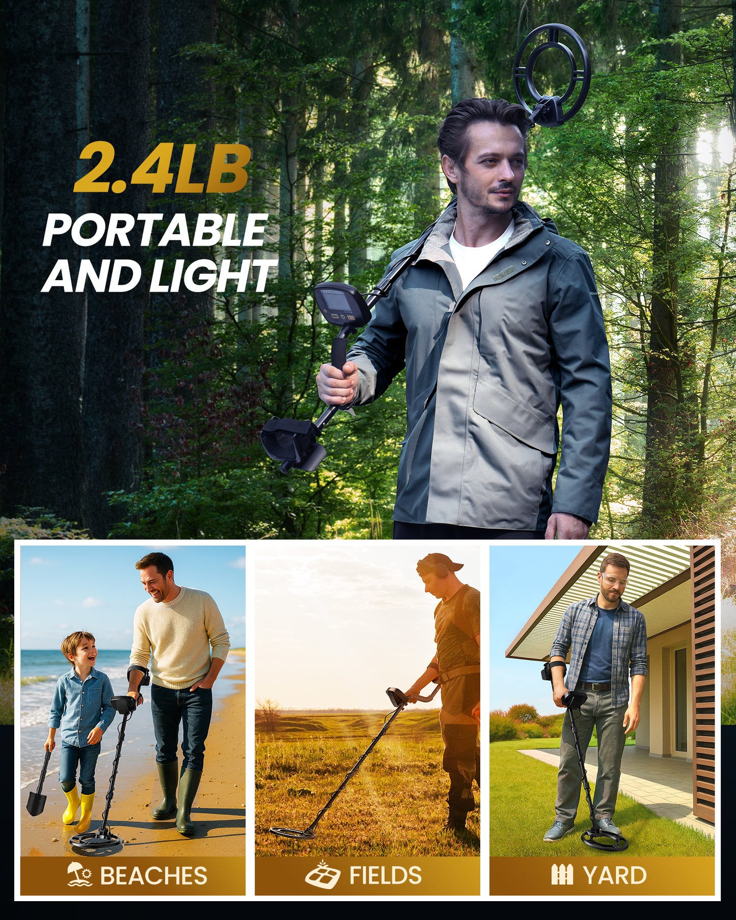 ULHUND Metal Detector+Metal Detector Pinpointer