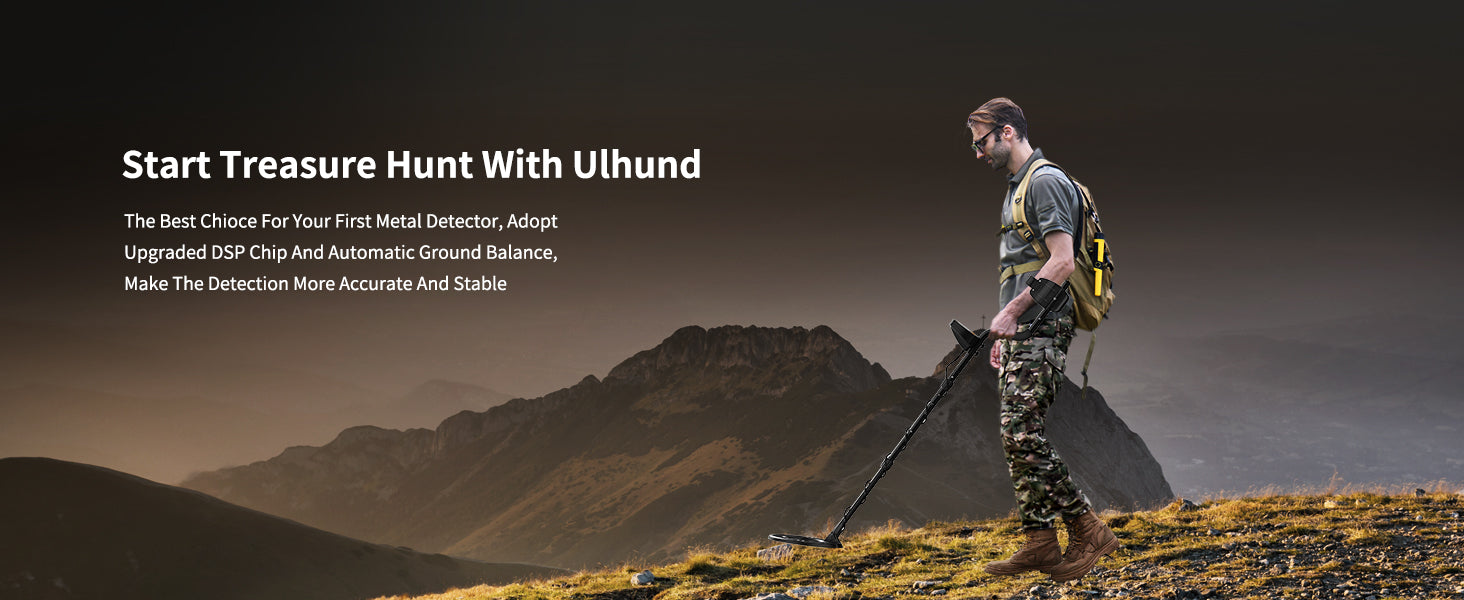 Start treasure hunt with ULHUND – the best choice for your first metal detector with upgraded DSP chip and automatic ground balance for accurate and stable detection
